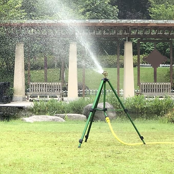 Tripod Sprinkler,Garden Sprinkler,360 Degree Rotating Irrigation Yard Sprinkler,Adjustable Height,for Lawn/Yard/Garden