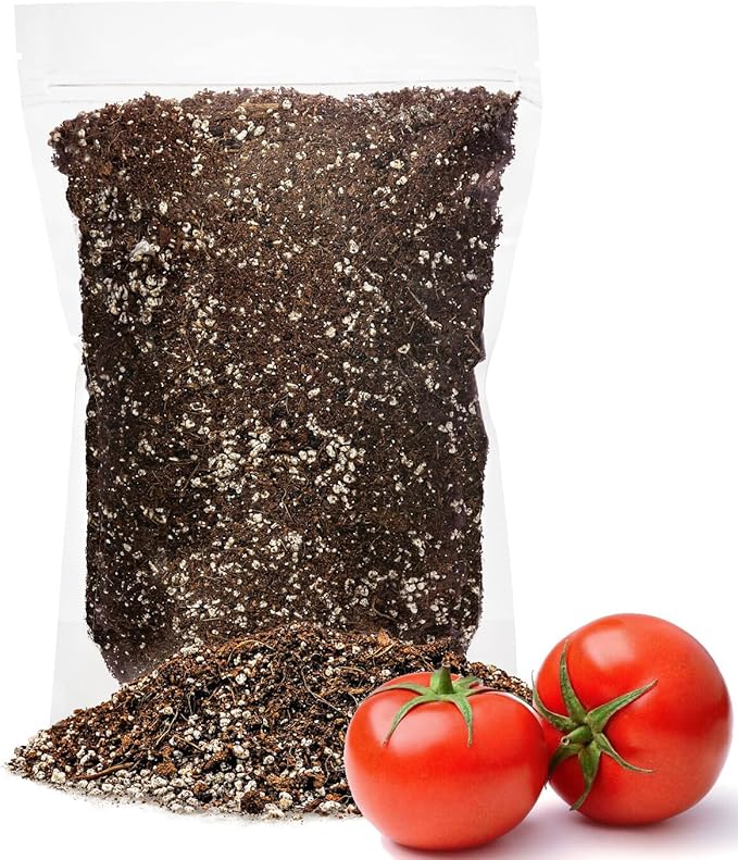 Premium Organic Soil Mix for Tomatoes - Formulated to Promote Root Growth, Fruit Development and Optimal Drainage - 3 Quart