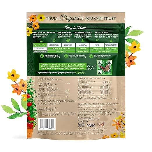 Organic Plant Magic - Premium Granular Fertilizer (Two 4 lb Bags)