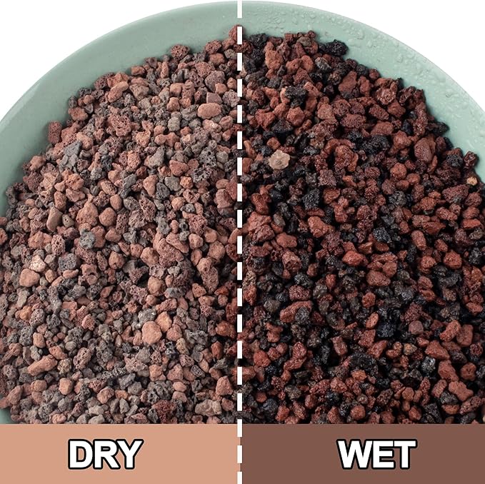 18lb Mix Lava Rocks for Plants-Horticultural Volcanic Rock Gravel for Landscaping Plants Drainage, Succulents, Bonsai, Vase Fillers, Terrarium Plants, Top Dressing