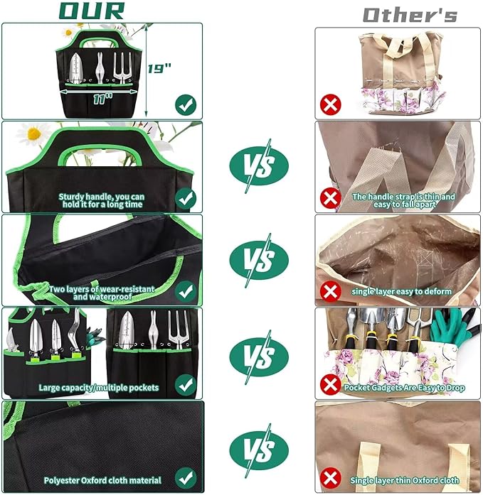 84 PCS Garden Tools Set,10pcs Succulent Tools Set Included 6pcs Large Heavy Duty Aluminum Gardening Hand Tools 12.5IN with Garden Tool Bag,Gloves Sprayer etc.Gardening Gifts for Men Women Garden Gifts