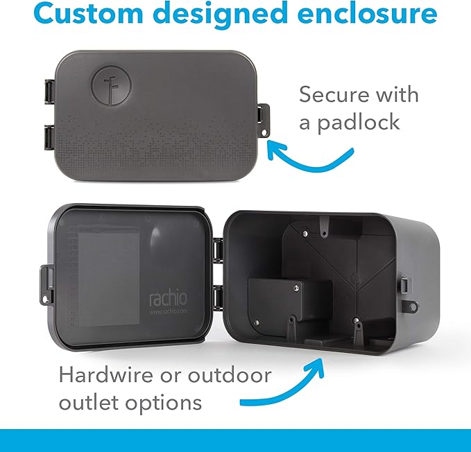 Rachio Smart Sprinkler Controller Weatherproof Outdoor Enclosure, Compatible with Rachio 3 Smart Controllers, also 2nd and 3rd Generation Compatible
