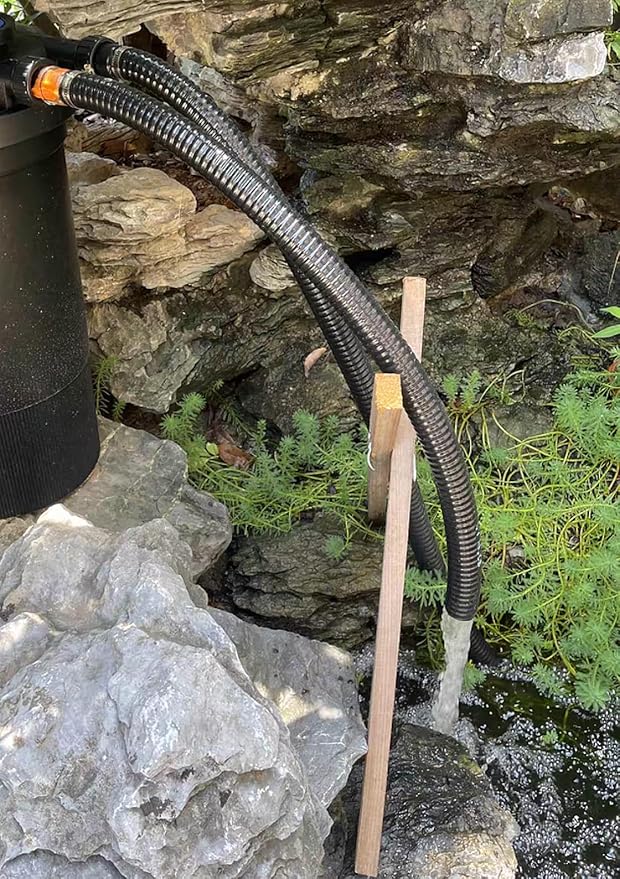 Pond Tubing 1 1/4 Inch Id Flexible Plastic Corrugated Water Sump Pump Drain Hose10Ft,Black