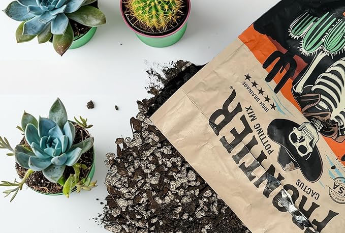 Cactus Soil Potting Mix for Cacti & Succulents - Cactus Soil with Mycorrhizal Fungi - 4.4 QTS - High Drainage Indoor Potting Soil - Frontier Soil