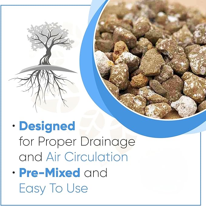 Tinyroots Deciduous Blend Bonsai Soil - 2.5 Gallon, Organic Bonsai Dirt Formulated for Japanese Maple, Hornbean, Elm and Other Deciduous Bonsai Trees