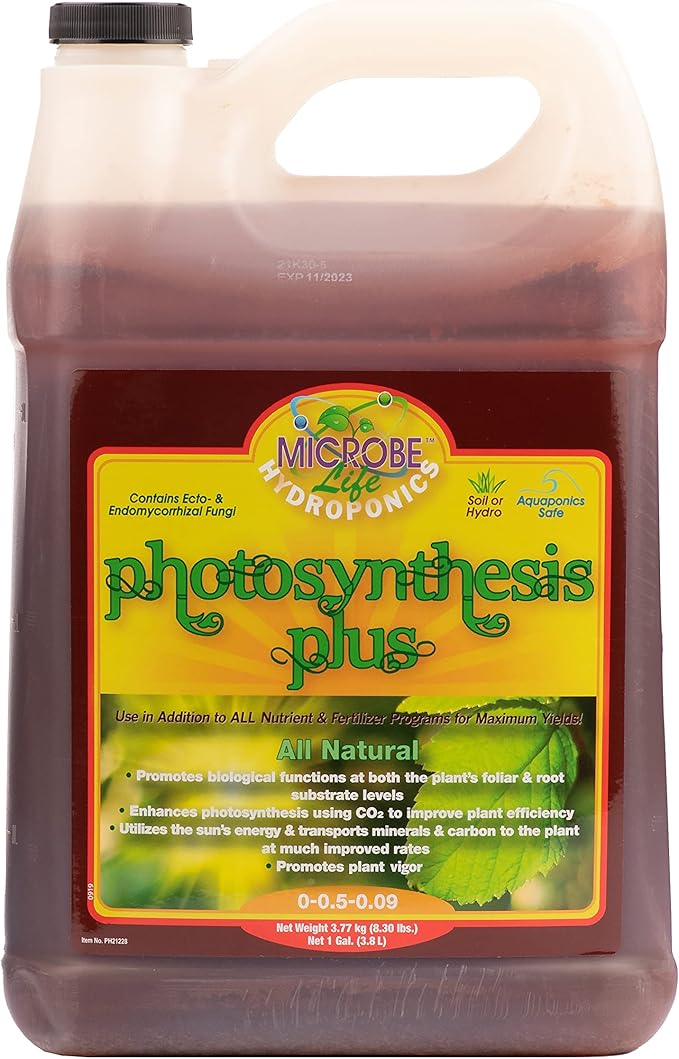 Microbe Life Hydroponics Premium Photosynthesis Plus to Grow Fruits, Vegetables, and Herbs, The Best Professional Big Bud Grow, Use with Any Feeding Systems Including Hydroponics or Soil, 1 Gallon