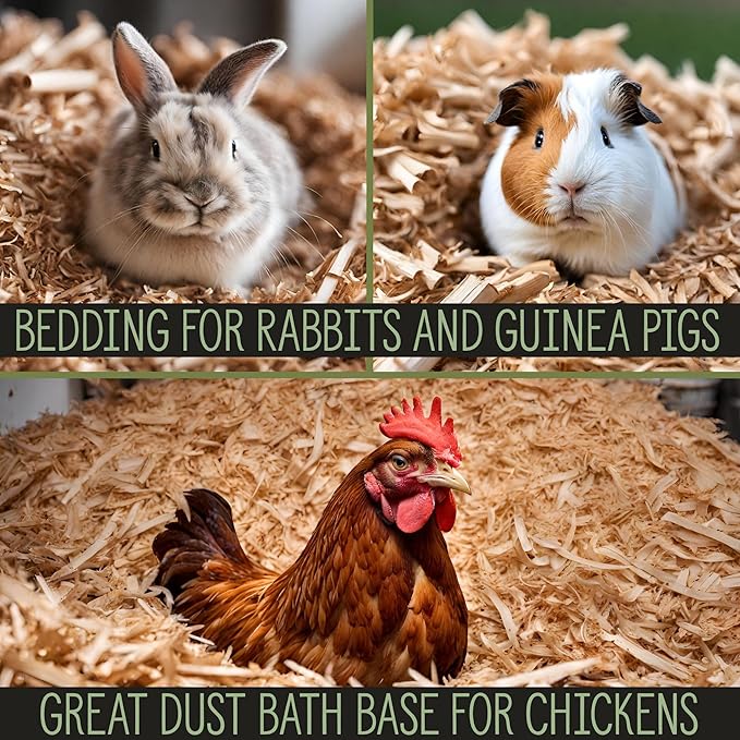 Natural Cedar Shavings Mulch/Bedding (4 Quarts), Garden Mulch and Small Animal Pet Bedding