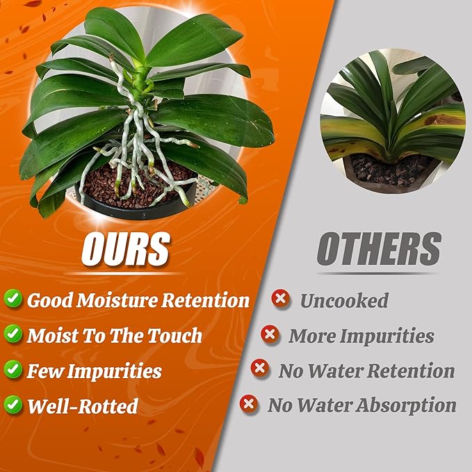 AVALUTION Orchid Potting Bark-29QT Organic Orchid Bark for Plants, All Natural Pine Bark Wood Chips Orchid Bark Potting Mix for Houseplant Mulch, Help Orchid Plants Root Health Development