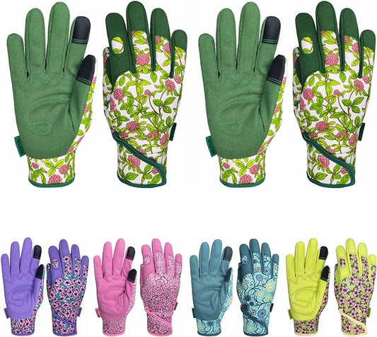 Thorn Proof&Puncture Resistant Gardening Gloves with Grip,Garden Gloves for Women, Leather Work Gloves,Gifts