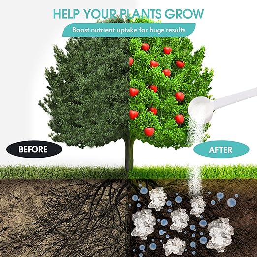 5LB Water Storing Crystals for Plants with Spoon, Water Gel Solves Plant Over-Watering and Drought Problems, Keeps The Soil Moist, Small Water Storing Polymer Crystals for Plants Powder - by Oycevila