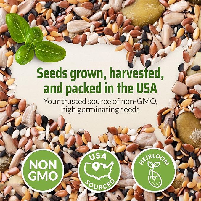 Rooted Acre Culinary Herb Seed Vault - Herbs Seeds for Planting Indoor or Outdoor Garden - Heirloom, Non GMO | Hydroponic Herb Garden Seeds with High Germination