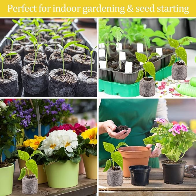 Legigo 100 Pcs 36mm Seed Starter Peat Pellets Pods for Seedlings- Compressed Seed Starting Pellets Seed Starter Pods Plugs Soil Peat Pods for Starting Seeds, Garden Planting Herb Flower Vegetables