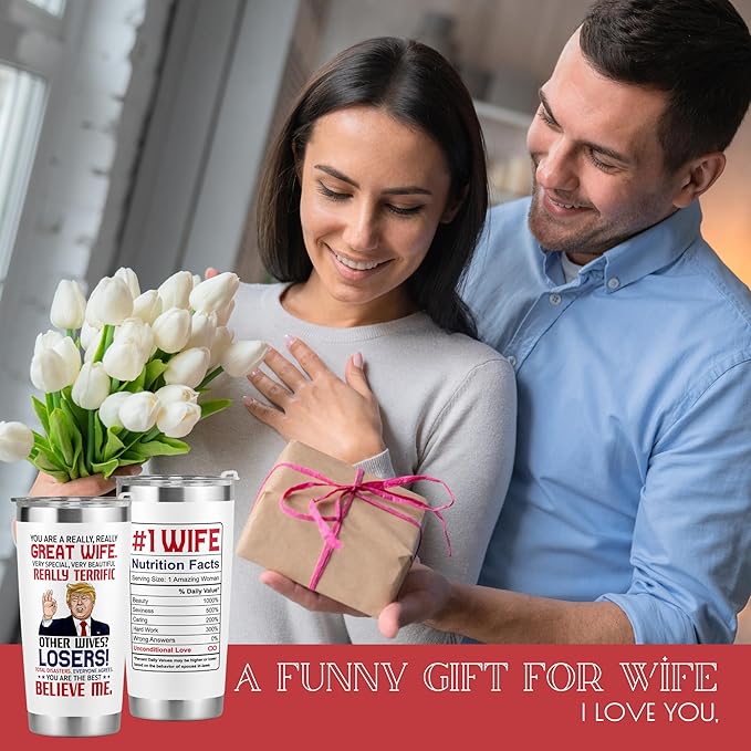 Gifts for Wife - Wife Gifts, Gifts for Her - Wedding Anniversary, Wife Birthday Gift Ideas, Valentines Day Gifts for Wife, Mothers Day Gifts for Her Wife - I Love You Gifts for Her - 20 Oz Tumbler