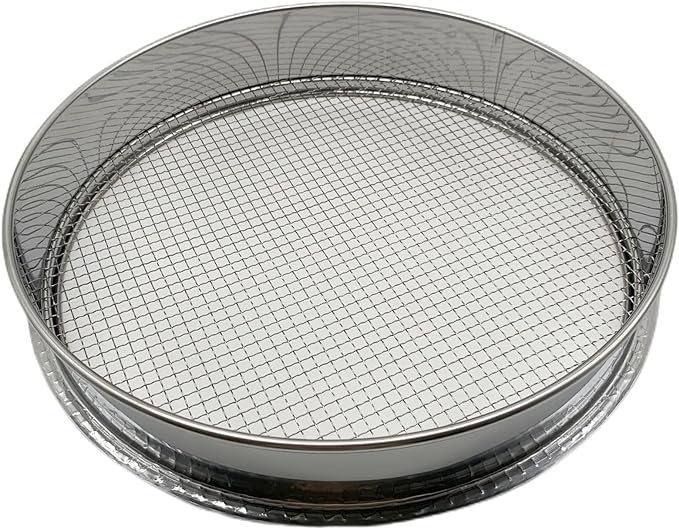 Soil Sieve for Garen -12 inches Soil Sifter for Rocks Compost-Sifting pan (1/4”Mesh Screen)