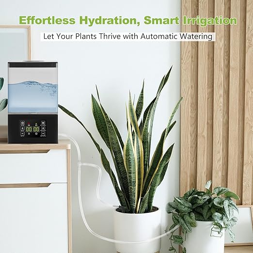 Automatic Watering System for Potted Plants,2 in 1 Automatic Drip Irrigation Kits Indoor 1.3L Tank Plant Watering System for Plants w/Programmable Water Timer,Auto & Manual Watering Mode & LED Display