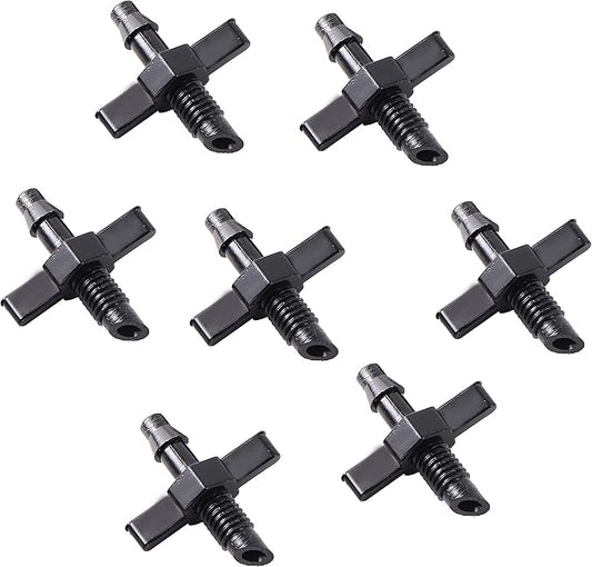 Barb Tubing Coupling Adapter Thread (1/4") x Barb 1/4" Drip Micro Irrigation Threaded With Barb 1/4-Inch Coupling（100PC/Bag）