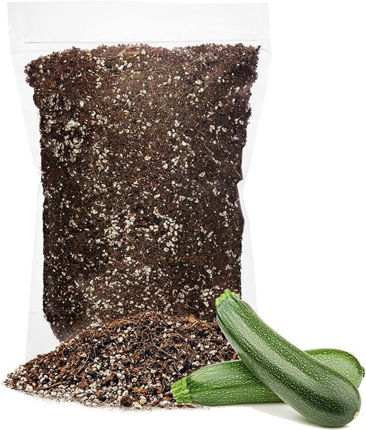 Premium Organic Potting Soil for Zucchini - (1 Quart Bag)