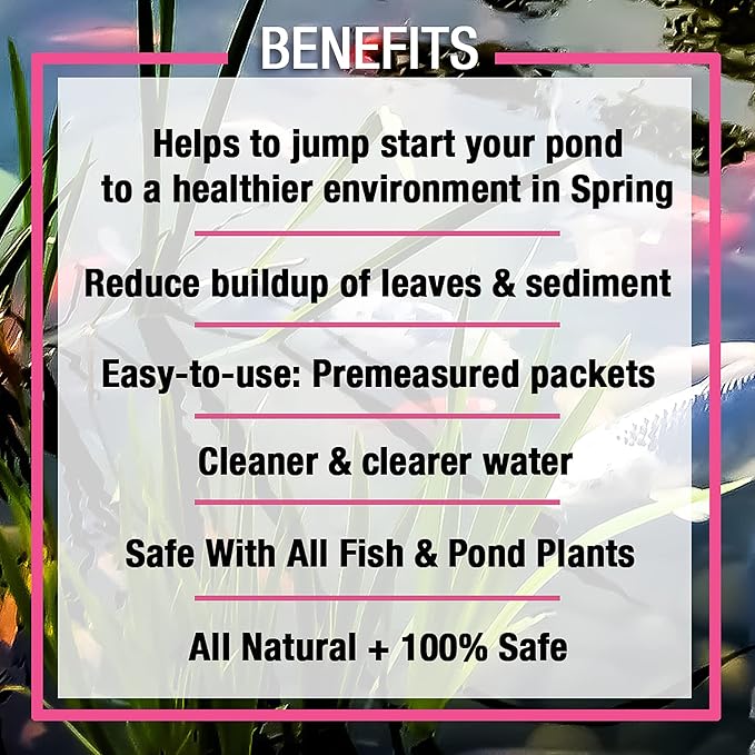 MICROBE-LIFT 10XSSCX1 Spring and Summer Pond and Outdoor Water Garden Cleaner, Safe for Live Koi Fish, Plant Life, and Decor, 16 Ounces