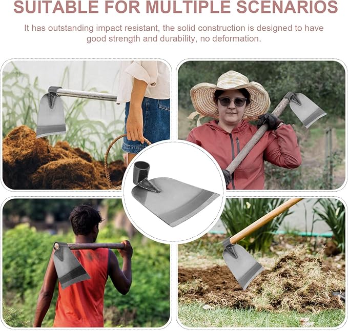 Garden Hoe Weeding Garden Hoe Replacement Head Garden Digging Hoe Head Agricultural Tool for Garden Lawn Yard Loosen Land Weeding Round Eye Hoe Replacement Cultivator Hoe