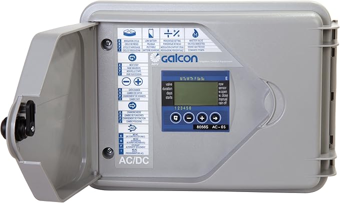 Galcon 8056S AC-6S 6-Station Indoor Irrigation or Outdoor Controller-Seconds Operation