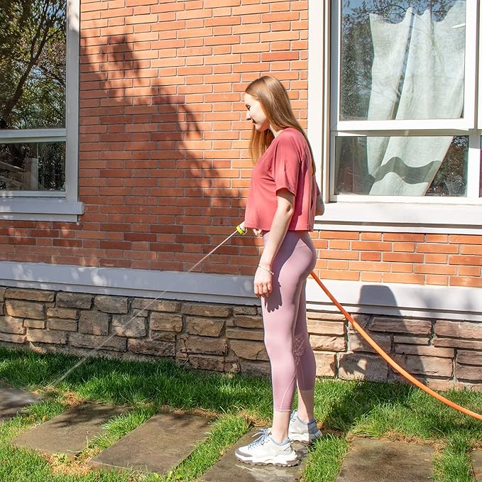 Fevone 3 ft Garden Hose, Hose Reel Leader Hose, Hybrid Polymer, Kink Resistance, Flexible, Durable, Leak Free, Aluminum Fittings, 3/4" GHT, 5/8" ID, 600 Psi, Drinking Water Safe