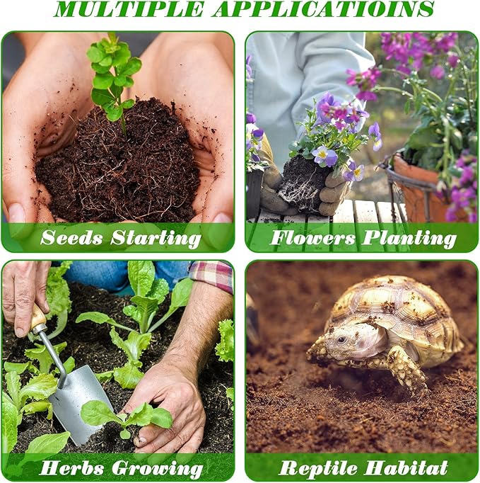 ZeeDix 100pcs(50mm) Coco Coir Pellets Potting Soil Indoor Plants, Compressed Coconut Coir Soil Pellets Seed Starting Pellets Soil Discs for Planting Flowers Bonsai Herbs Plants and Vegetables