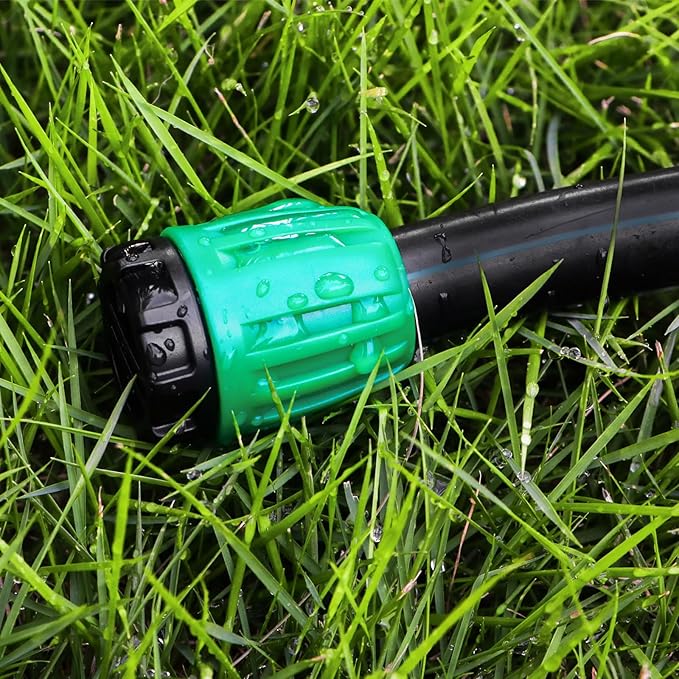 12 Pack 1/2 Inch Drip Irrigation End Plug (1/2" ID x 0.65" OD), Drip Line Irrigation Locked Barbed End Cap for 1/2'' Irrigation Tubing Anti Leak Irrigation System Plug Fittings