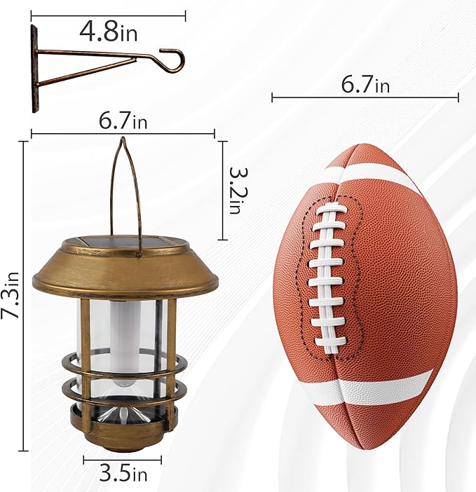 Otdair Solar Wall Lantern Outdoor, Flickering Flames Solar Sconce Lights Outdoor, Hanging Solar Lamps Wall Mount for Front Porch, Patio and Yard, 2 Pack, Yellow Bronze