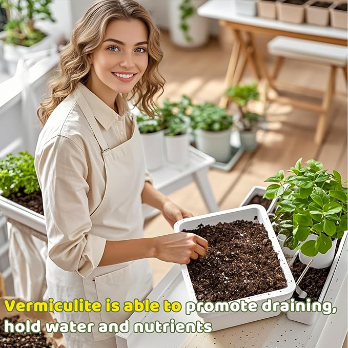 Vermiculite for Gardening 2qt, Horticultural Sand Perfect for Seed Starter or Propagation by Cutting, Soil Addictive for Aeration and Moisture Retention