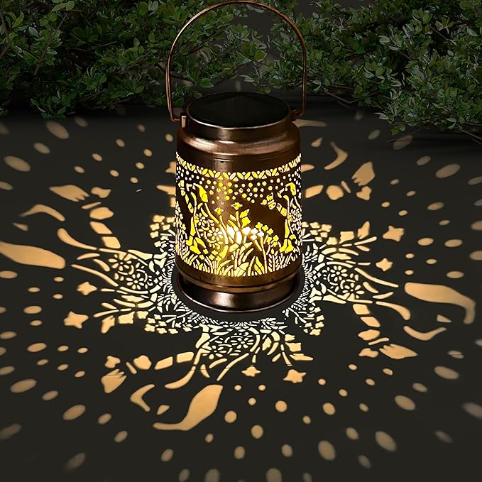 KY&BOSAM Pet Dog Memorial Solar Lights Outdoor Garden Decor Solar Lanterns Outdoor Waterproof Metal Light Memorial Gift, Pet Loss, Pet Sympathy, Thoughtful Dogs and Cats Remembrance, Bereavement Gift