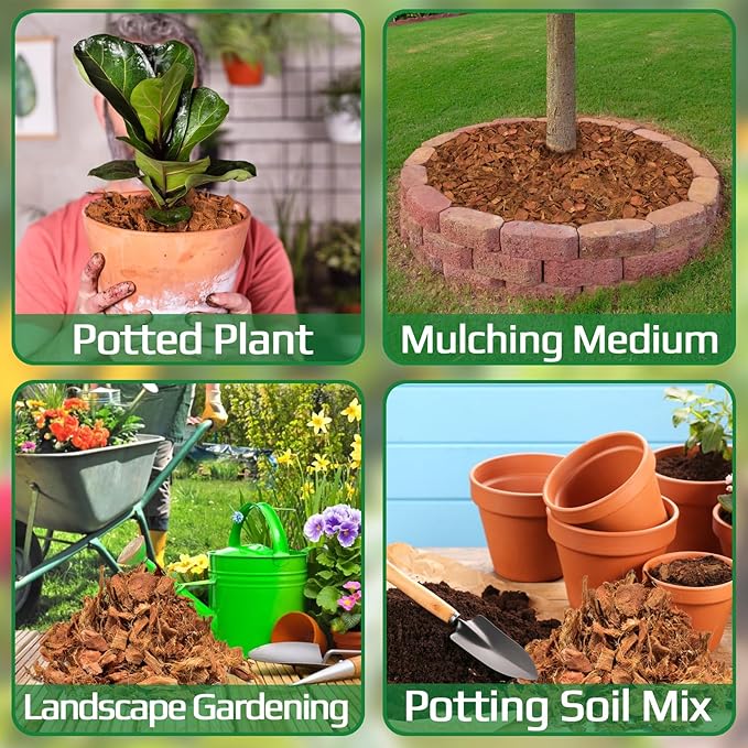 Halatool 10LB Compressed Coconut Coir Chips, 100% Natural Organic Coco Husk Chips Coco Chips Substrate for Plants Flowers, Garden