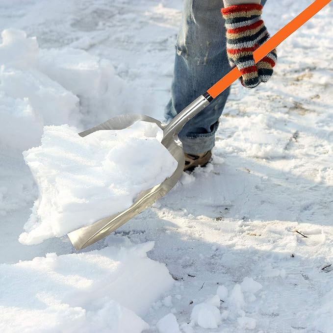 Ashman Aluminium 48 inch Snow Shovel with Large Head and Durable Handle. (Scoop Shovel, 1 Pack) (Scoop Shovel, 6 Pack)
