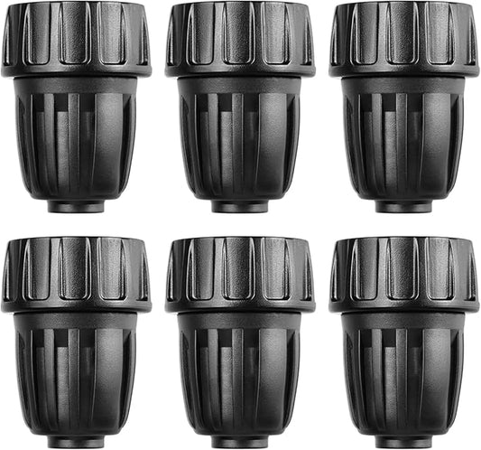 3/4 Inch Female Pipe Thread to 1/2 Inch Drip Irrigation Tubing Adapter: 6 Pieces 1/2 In. Barbed Drip Line x 3/4 In. Faucet PVC Adapter Connect 3/4" FHT Faucet, Sprinkler Manifold, Garden Hose