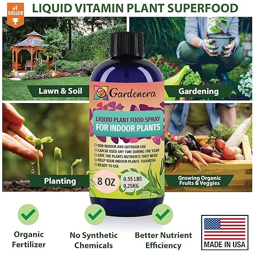 Plant Growth Superfood for All Plants with 18 Essential Vitamins & Minerals - Organic Plant Food Fertilizer - Micro-Fungi and Bio-Organisms for All-Purpose Care & Growth Enhancement - 32oz