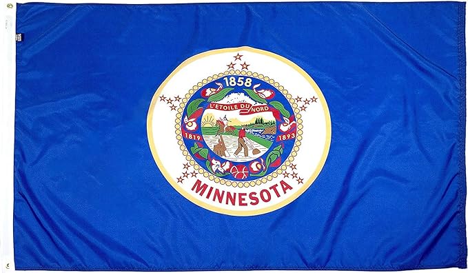 FlagSource Minnesota Nylon State Flag, Made in the USA, 3x5'