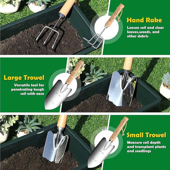 Gardening Tools Gifts for Grandma,Grandma from Granddaughter Grandson, Grandma Birthday Gifts Ideas, Great Grandma Gfits Best Grandma Ever Gifts for Plant Lover Grandmother Nana Gigi