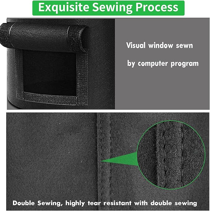 6-Pack 10 Gallon Potato Grow Bags, Heavy Duty Fabric Pots with Handles,300G Thickened Nonwoven Pots for Plants