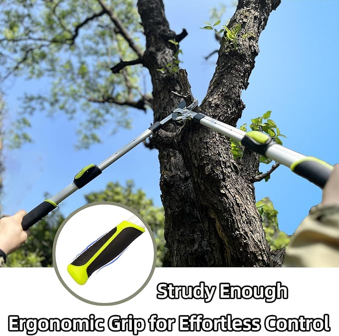 Loppers Tree Trimmer Extendable Branch Cutter with Compound Action, Sharp Steel Blade Tree Cutter Tree Clippers, 21-26" Telescopic Tree Branch Cutter Tree Pruner for Branches up to 1.6 Inch