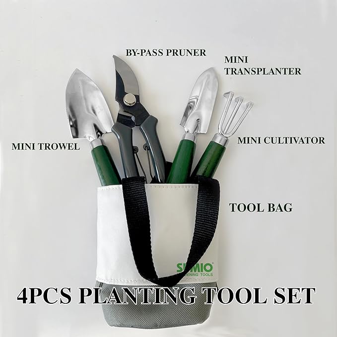 SUMIO Mini Garden Tool kit, Desk Indoor Plant Tool Set, Portable Garden Tool Set, Succulent Tools Kit, Office Planting Tool Set