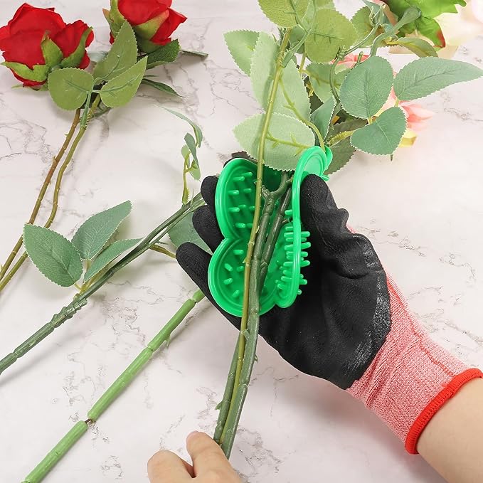 PATIKIL Rose Leaf Thorn Stripper, 3 Pcs Rose Thorn Stripper Remover Leaf Stripping Tool Burrs Removal Tool for Gardening Flower Arrangement, Multicolored