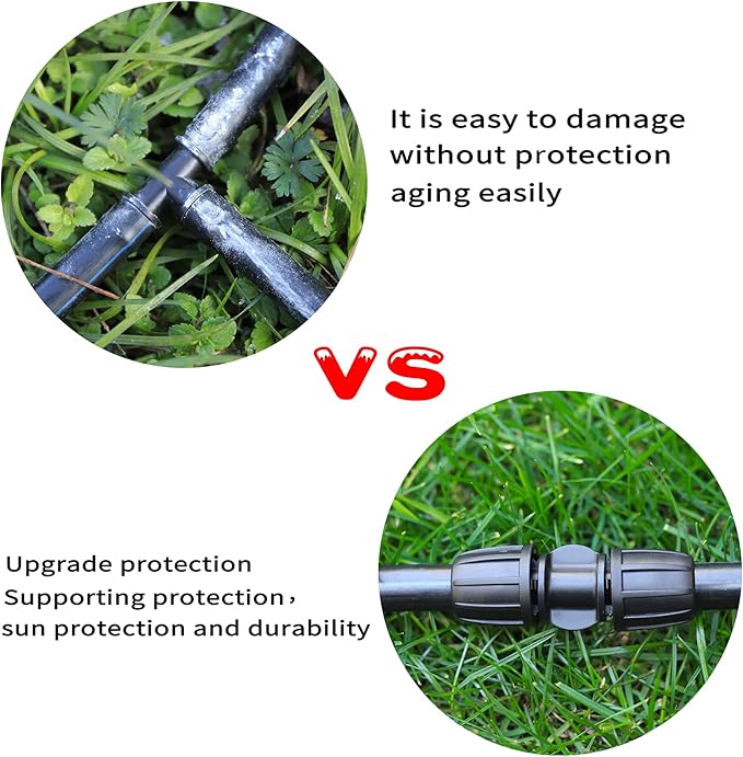 1/2 inch Irrigation Fittings Coupling Connectors For (1/2" ID x0.6-0.63" OD) 16mm Drip Tubing Barbed Connectors-10 Pcs/pack