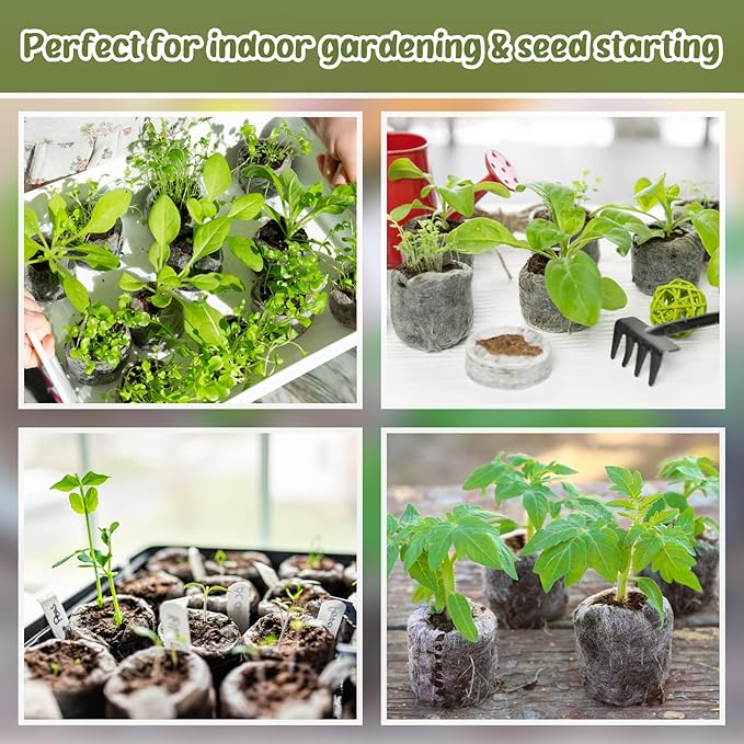 Legigo 300 Pcs 40mm Seed Starter Peat Pellets Pods for Seedlings- Compressed Seed Starting Pellets Seed Starter Pods Plugs Soil Peat Pods for Starting Seeds, Garden Planting Herb Flower Vegetables