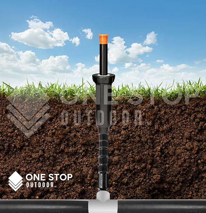 USA Made - Premium 1/2 Inch x 6 Inch MIPT Poly Cut-Off Sprinkler Height Extender Riser Nipple Adjustable Length (Fits Most Brands Orbit, Rain Bird, Hunter, Irritrol & More) (20)