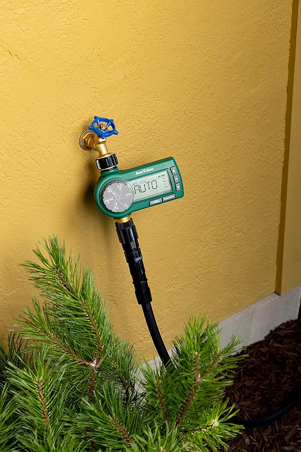 Rain Bird 1ZEHTMRP Premium Professional Grade Electronic Digital Hose End Timer/Controller, One Zone/Station, Battery Operated, Brass Inlet/Outlet