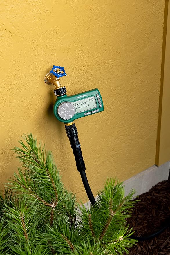 Rain Bird 1ZEHTMRP Premium Professional Grade Electronic Digital Hose End Timer/Controller, One Zone/Station, Battery Operated, Brass Inlet/Outlet