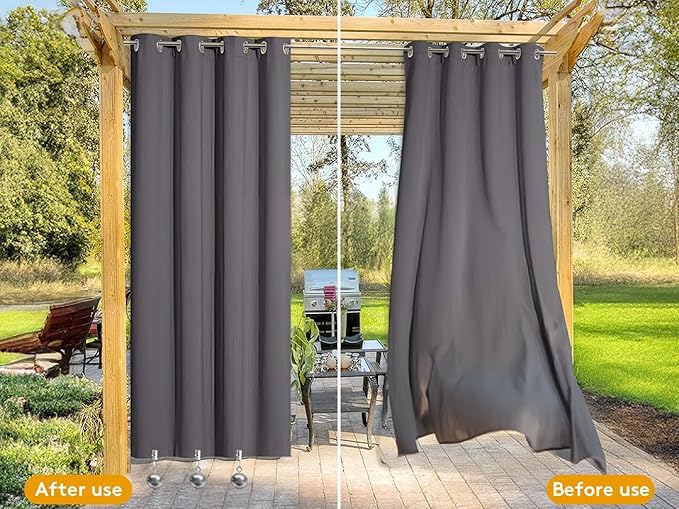 12 Pack Heavy Duty Curtain Weights for Outdoor Indoor, Stainless Steel Drapery Clips Keepping Curtain Panel Straight, Keep Shower Curtains from Waving, Weigh Down Sun Curtain Tablecloth Garden Flag