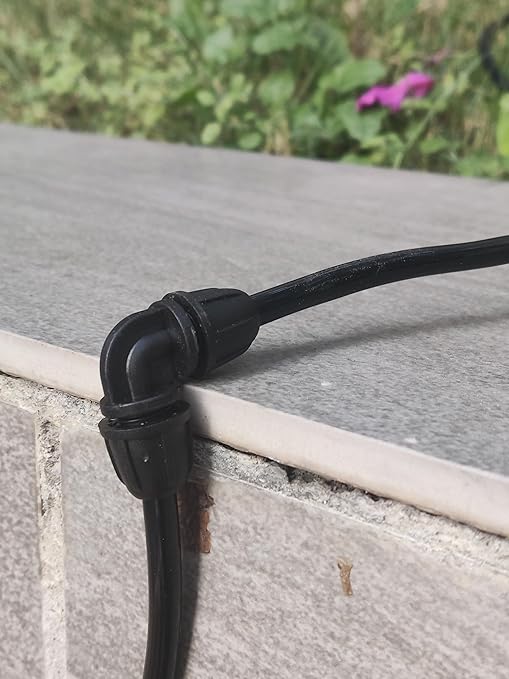 1/4" Drip Irrigation Fittings, Lock Barbed Drip Elbow Connectors for 1/4 Inch Drip Irrigation Tubing -Pack of 30