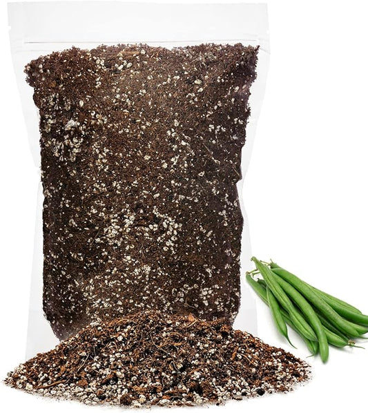 Premium Organic Potting Soil for Green Beans - (4 Quart Bag)