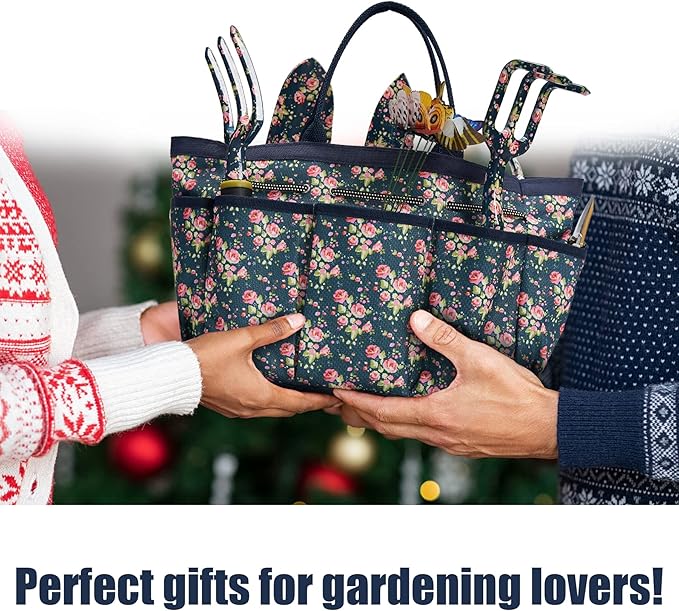 Garden Tool Set, 25Pcs Heavy Duty Floral Garden Tools, Aluminum Rust-Proof Gardening Kit with Garden Shovel, Trowel, Pruner, Gloves, Ideal Gardening Gift