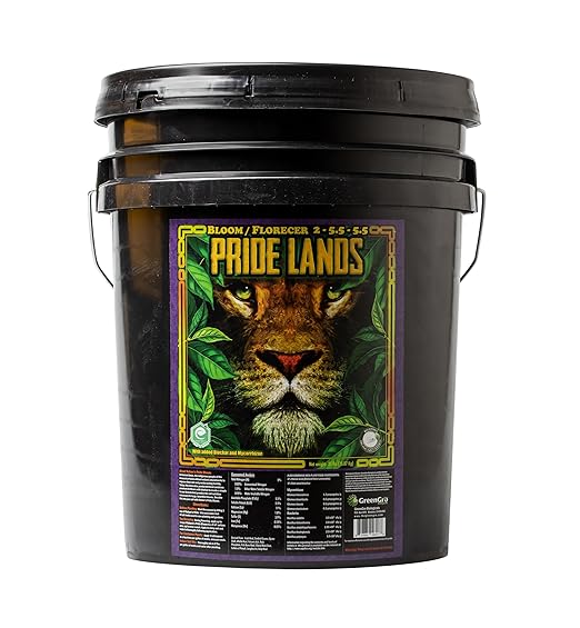 Pride Lands Premium Organic Bloom Fertilizer with NO Fillers, Bigger Buds, Flowers, Brighter Plants with Our Complete Bloom Nutrients, Recharge Soil and Boost Growth with Optimal Blend of NPK, 35 lb